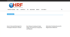 Desktop Screenshot of healthresearchfunding.org