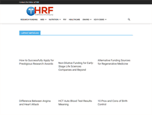 Tablet Screenshot of healthresearchfunding.org